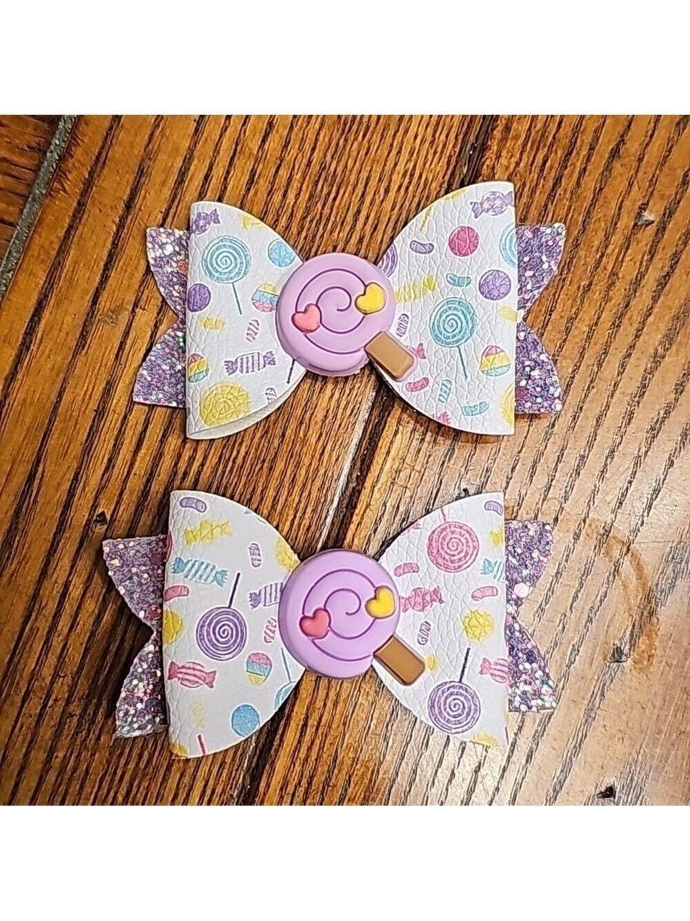 One pair of candy land hair bows